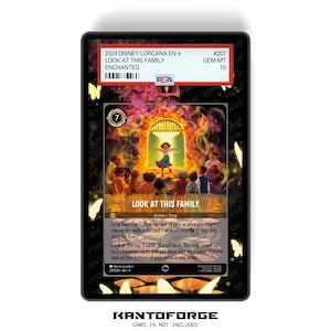 Guarda questa famiglia (Enchanted) Capitolo 4 - PSA CSG AGS Custodia per carte classificate Espositore per opere d'arte esteso con protezione GradeGuardian