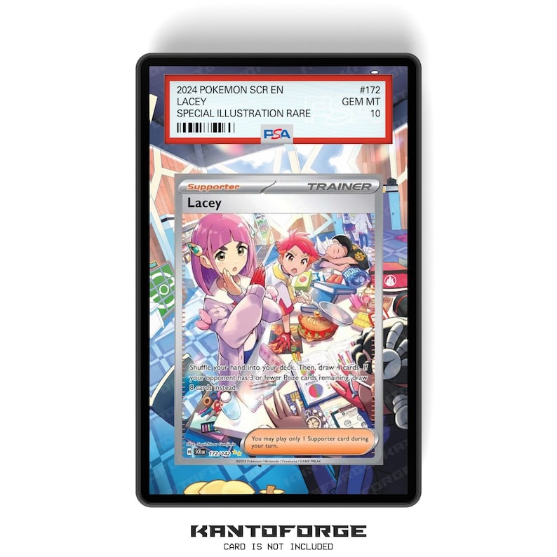 Lacey 172/142 - PSA Size Graded Card Case Extended Artwork Display with GradeGuardian Protection image 1