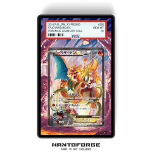 Charizard EX 276/XY-P - PSA-formaat gegradeerde kaarthouder Extended Artwork-display met GradeGuardian-bescherming