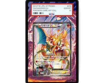 Charizard EX 276/XY-P - Estuche para cartas con clasificación de tamaño PSA, diseño extendido con protección GradeGuardian