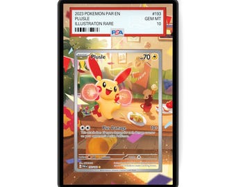 Plusle 193/182 - PSA Size Graded Card Case erweitertes Artwork Display mit GradeGuardian Schutz