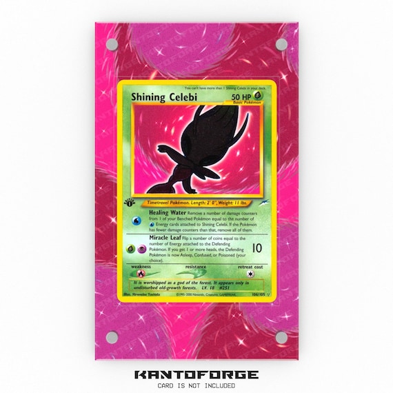 celebi shiny pokemon card Shining Celebi HOLO RARE Pokemon SM79 Holographic Foil Promo Shiny  Legendary MP