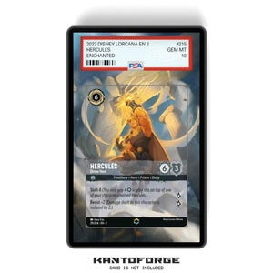 Hércules - Héroe divino (Encantado) Capítulo 2 - Estuche para cartas con clasificación PSA CSG AGS, con ilustraciones ampliadas y protección GradeGuardian