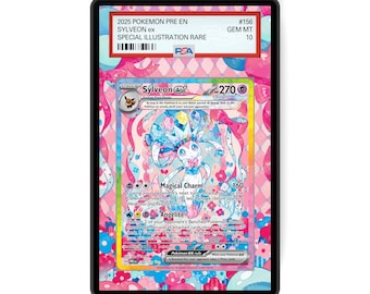 Sylveon ex 156/131  - PSA Size Graded Card Case Extended Artwork Display with GradeGuardian Protection