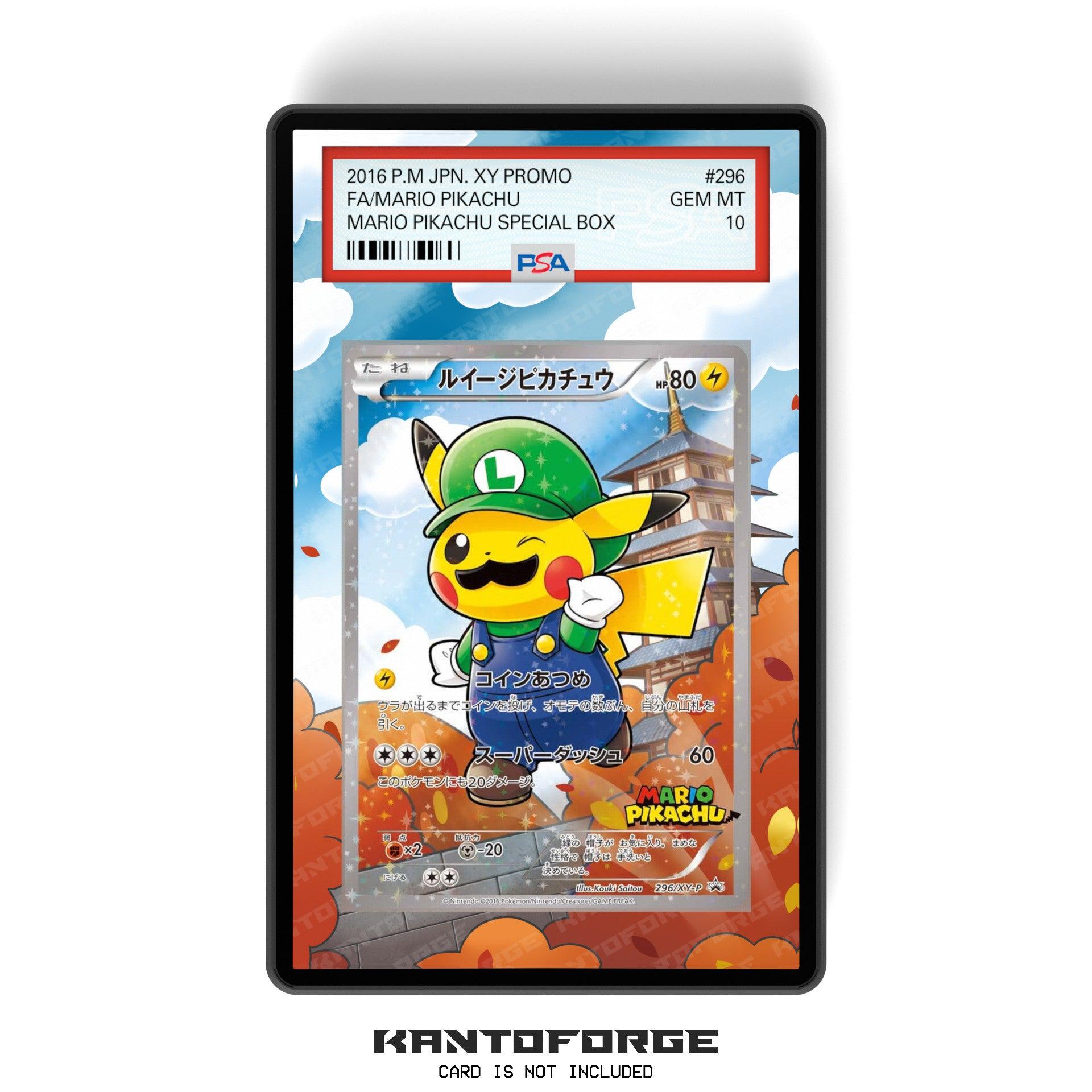 ルイージ ピカチュウ 296/XY-P - PSAサイズ グレーディングカード