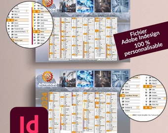 2024 Calendar Indesign A4