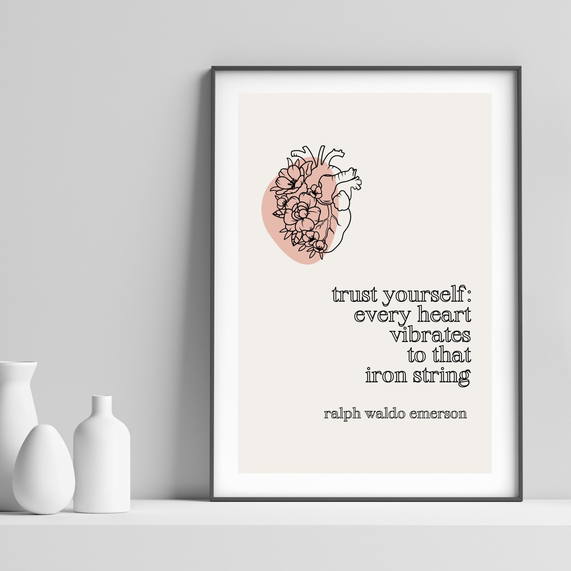 Ralph Waldo Emerson Inspirational Quote | Digital Wall Art Print ...