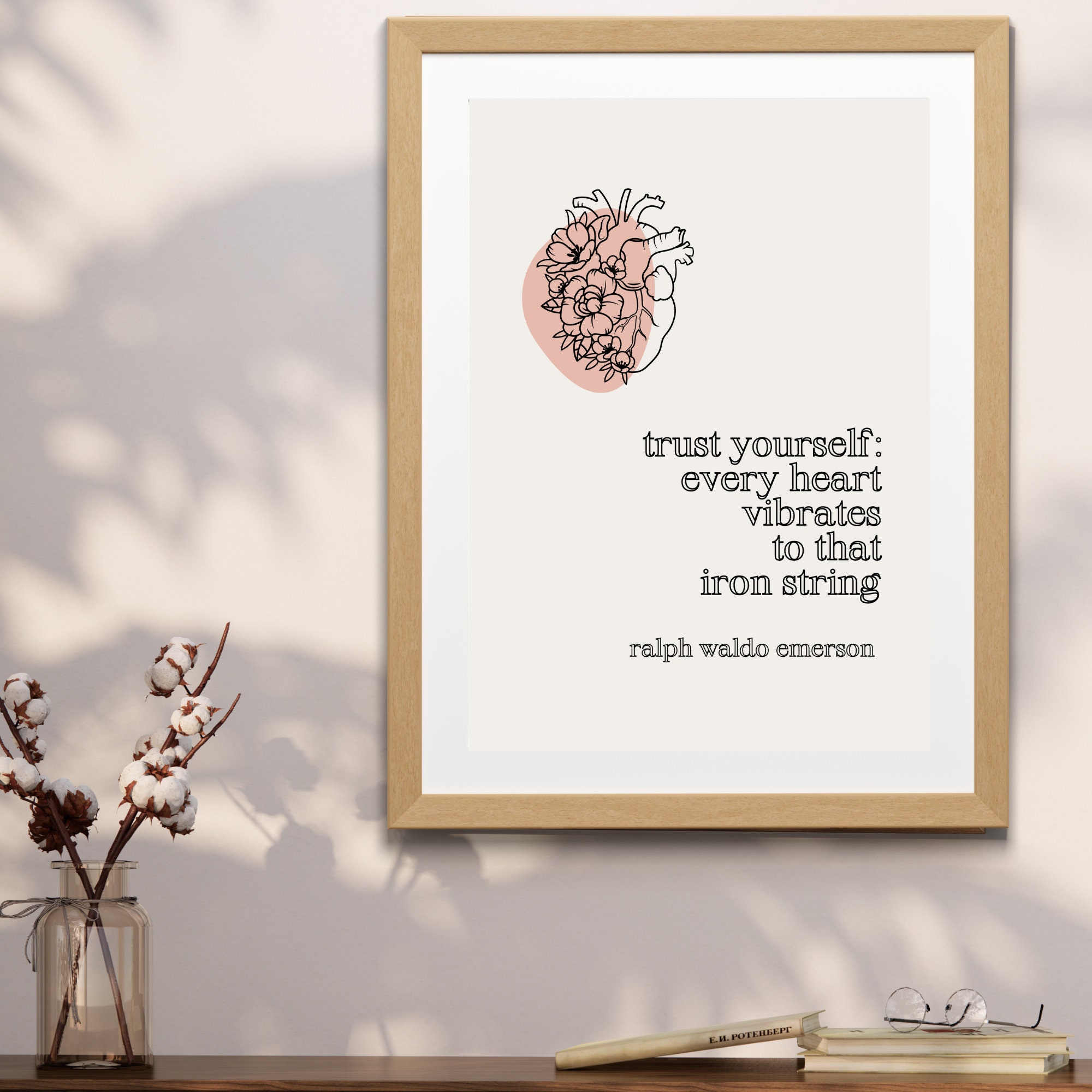 Ralph Waldo Emerson Inspirational Quote | Digital Wall Art Print ...