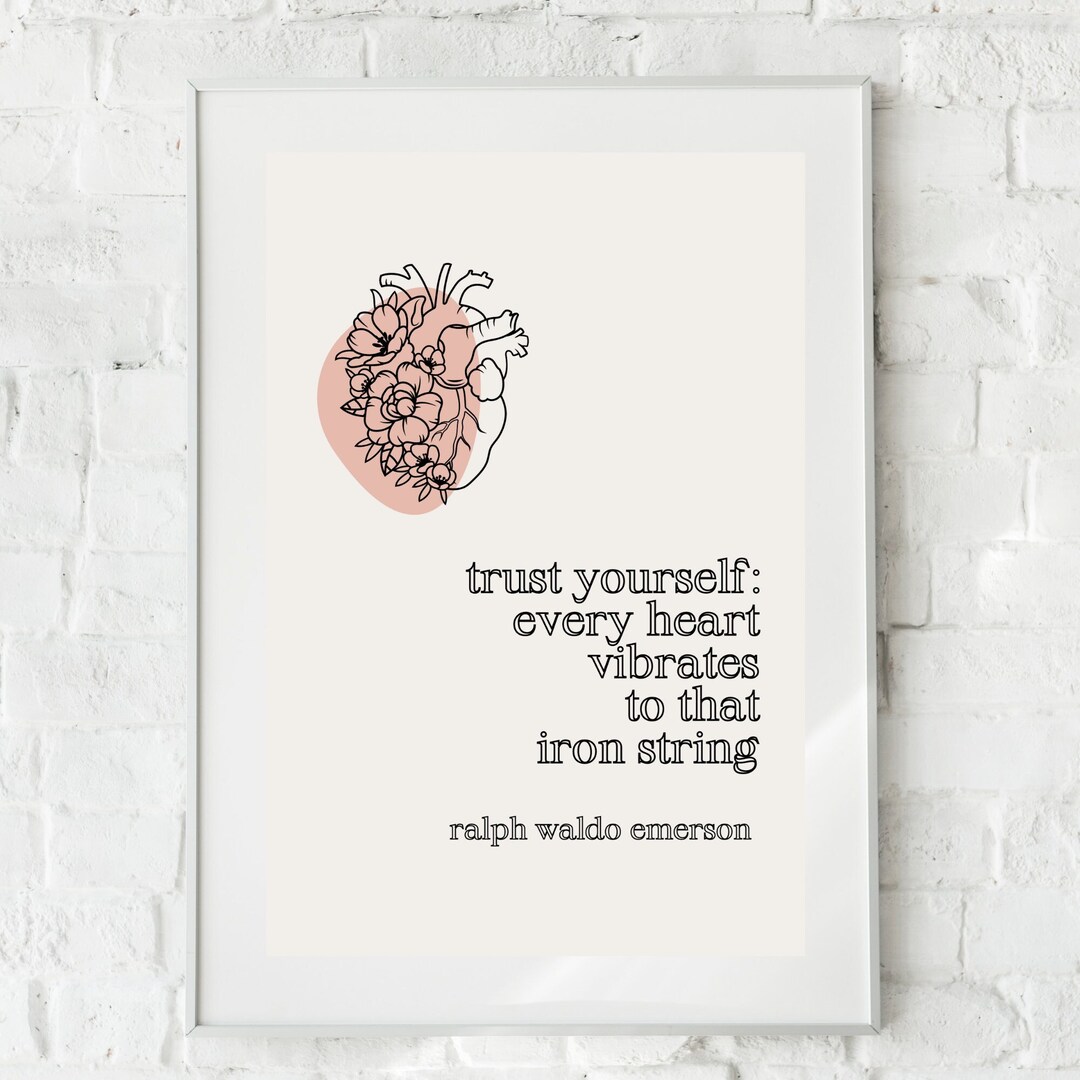 Ralph Waldo Emerson Inspirational Quote | Digital Wall Art Print ...