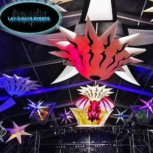 Psytrance rave giant LED Inflatable Eye, Color Changing Event Decor (2.5metre)