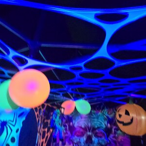 Rave Decoration Ceiling UV White Glowing Web, Ceiling Canopy, Uv Event Décor, Tapestry ...