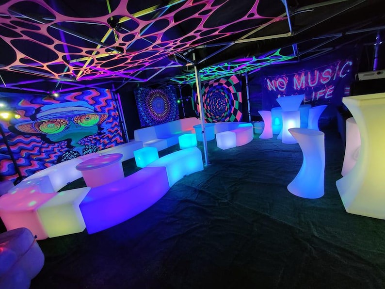 Ceiling Rave 3 Pack UV Reactive Stretch Webbing, Rave, Neon Party Decor, Event ...
