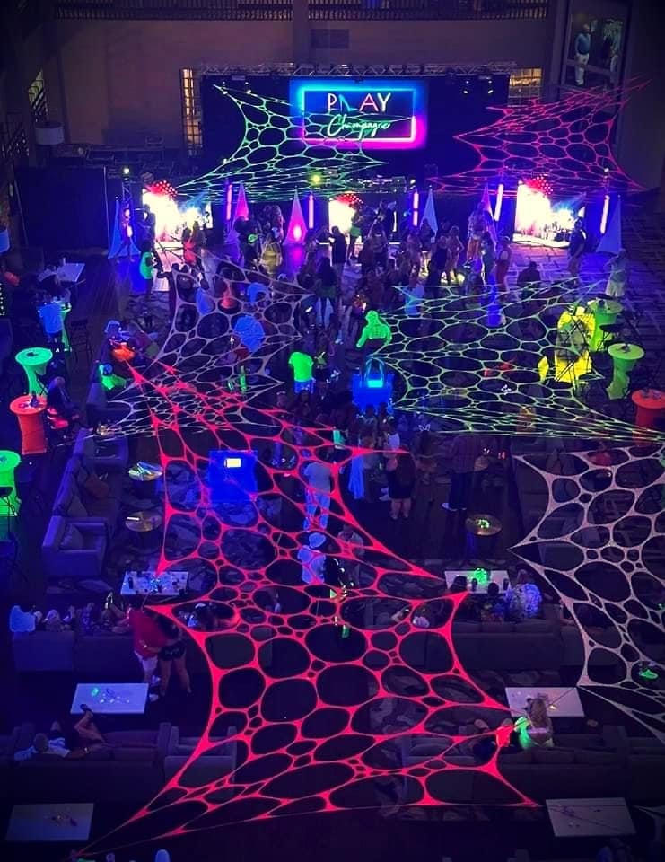 3 Pack UV Reactive Stretch Webbing, Rave, Neon Party Decor, Event ...