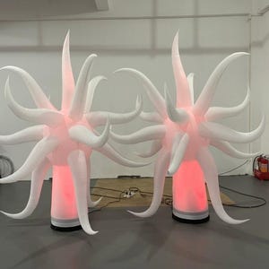 led inflatable colour changing standing alien prop party décor, sensory, night club festival décor 2metre height