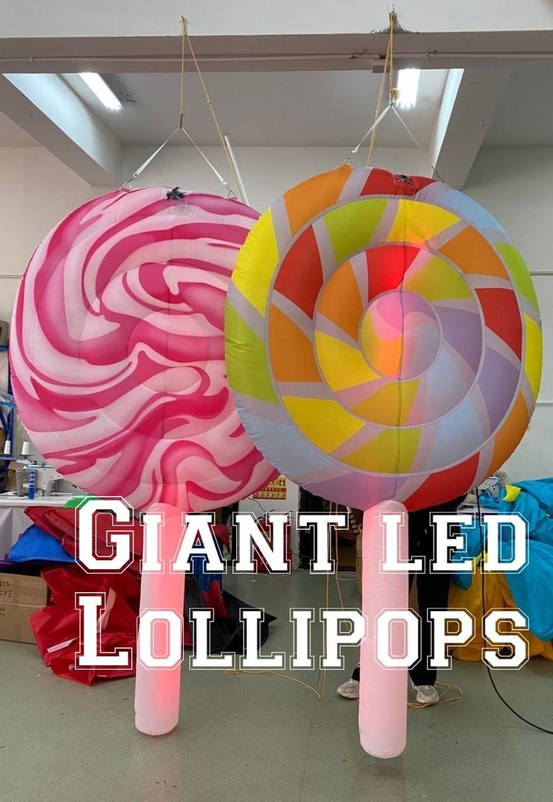 Led Inflatable Giant Lollipops Colour Changing Event Decorations ...