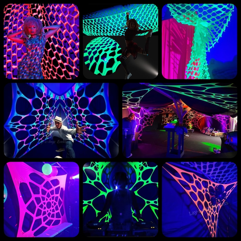 Uv Giant Complete Glow in the dark Party Decoration kit
