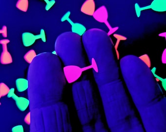 UV Neon blacklight confetti, party confetti, neon party decor, table confetti, party decorations