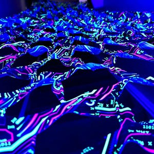 UV Cortex Netting  Event Décor, Black light party, ceiling canopy, uv reactive decor, Neon party, Psytrance, Glow in the dark