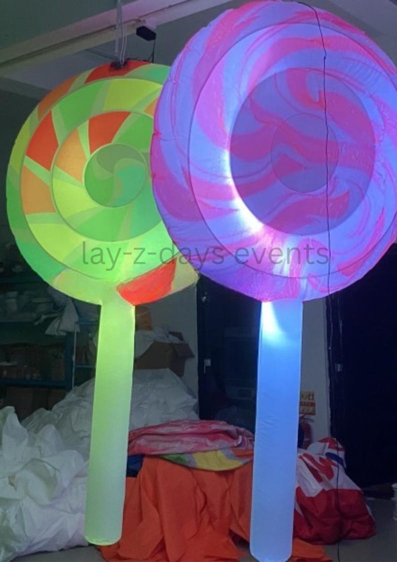 Led Inflatable Giant Lollipops Colour Changing Event Decorations ...