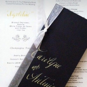 Calligraphy Menus and Place Mats