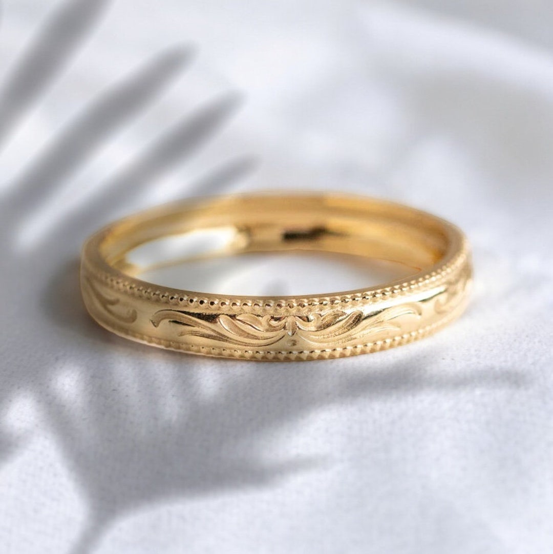 Filigree Rings Gold Plated 14k Solid Gold Filigree Ring, Handcrafted Vintage Inspired Band - Etsy