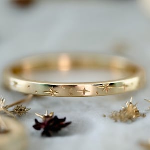 Bague constellation d'Orion - anneau d'étoiles en or gravé, bague d'astronomie minimaliste pour fiançailles, cadeau unique ciel nocturne