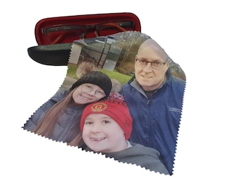 Personalised Own Photo Glasses Lens Phone Screen Clean Cloth