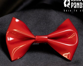 Glowing red latex hair bow for special events