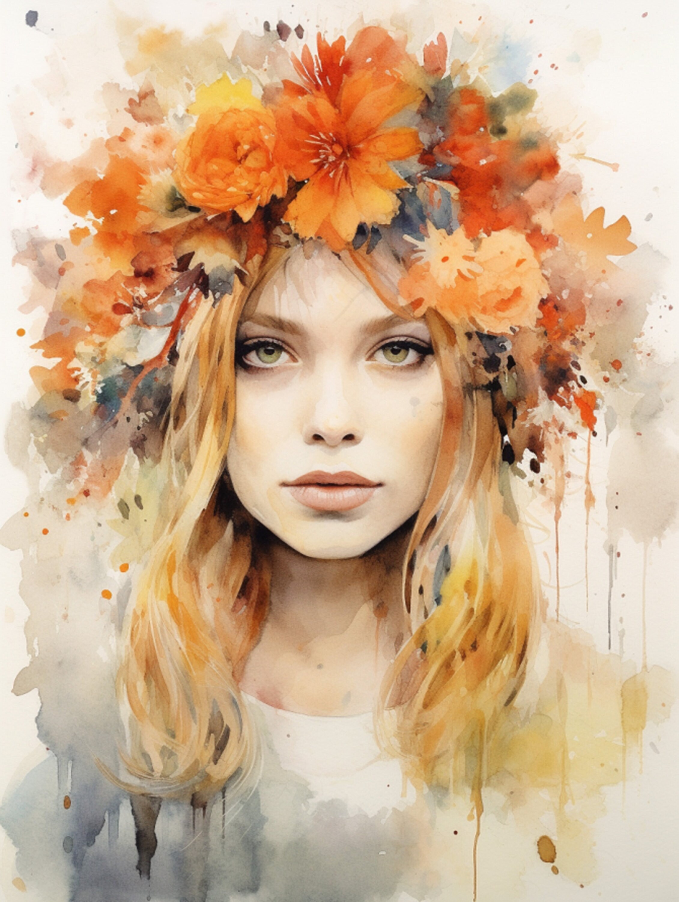Watercolor Painting Portrait