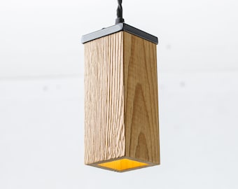 Lumière en bois | Lumière en bois naturel | Lampe suspendue en bois | Lampe suspendue faite à la main | Lampe en bois minimaliste | Trouvaille rare