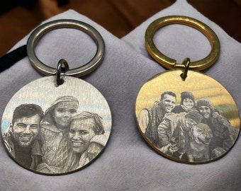 Keychain personalized with photo engraving | Portrait | Logo | motive