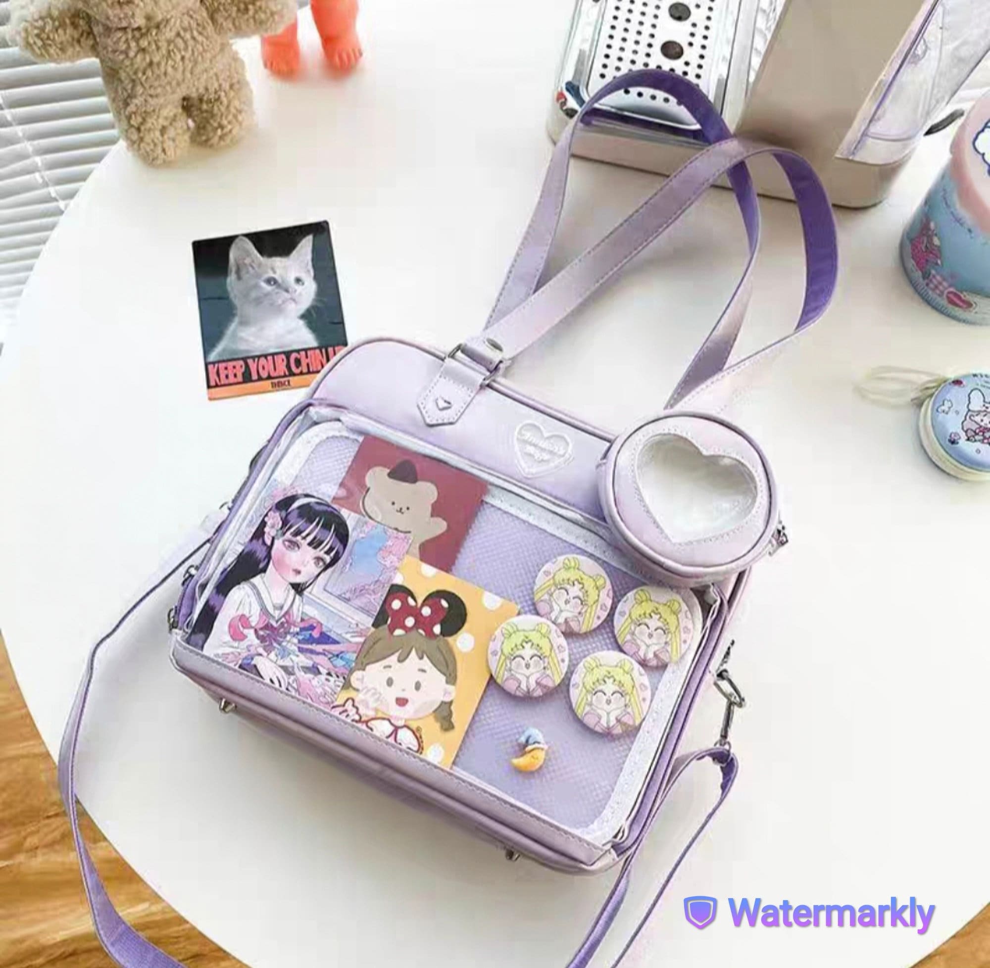 Ita Bag Japanse handtas in hartvorm, Kawaii-schooltas met Ita Bag Japanse handtas in hartvorm, Kawaii-schooltas met