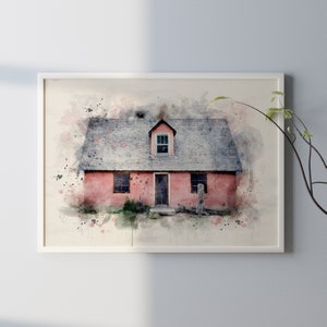 Custom Home Portrait From Photo, Custom House Portrait On Canvas, Watercolor House Painting, Personalized Housewarming Gift, Gift for Family
