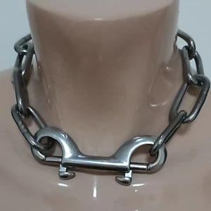 Stainless Steel  Chain Choker Necklace | Heavy Duty Chunky Silver Jewelry, Queer, Punk, Goth, Alternative, Grunge, Industrial, Emo,Custome