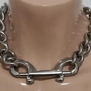 Stainless Steel Twisted Chain Necklace | Heavy Duty Chunky Silver Jewelry, Queer, Punk, Goth, Grunge, Industrial, Emo Custome Gift