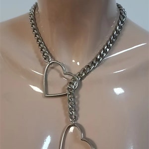 Heart Slip Chain Necklace 26 inches