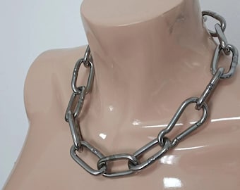 Gargantilla gruesa de acero inoxidable: collar industrial gótico punk Egirl