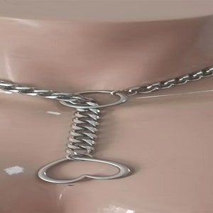 Heart and O-ring Slip Chain Necklaces Chain Choker image 2