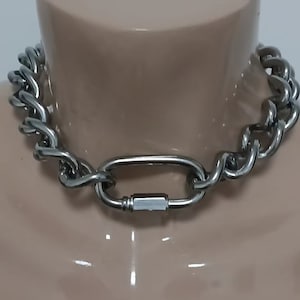 Stainless Steel Twisted Chain Necklace | Heavy Duty Chunky Silver Jewelry, Queer, Punk, Goth, Alternative, Grunge, Industrial, Emo Custome