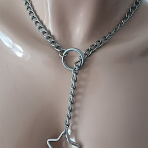 Heart and O-ring Slip Chain Necklaces Chain Choker New