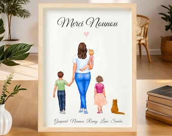Nanny gift, personalized nanny gift, gift for childminder, ATSEM gift, nanny poster