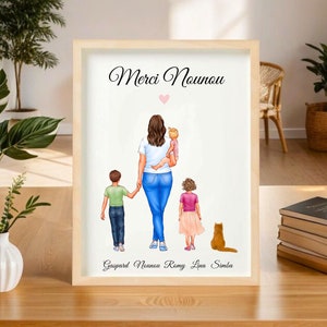 Personalisiertes Nanny-Plakat, Nanny-Geschenk, Atsem-Geschenk, Kinder-Nanny-Plakat, personalisiertes Nanny-Geschenk, Nanny-Rahmen, Atsem