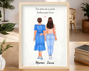 Personalized Mother's Day, Mother's Day poster, Mother's Day gift, Mother's Day frame, Mother's Day portrait, mom