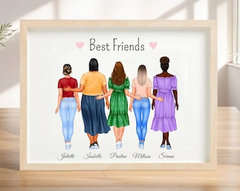 Personalized poster for a friend, gift for a colleague, poster for best friend, personalized gift for a friend, poster for a friend, bachelorette party gift
