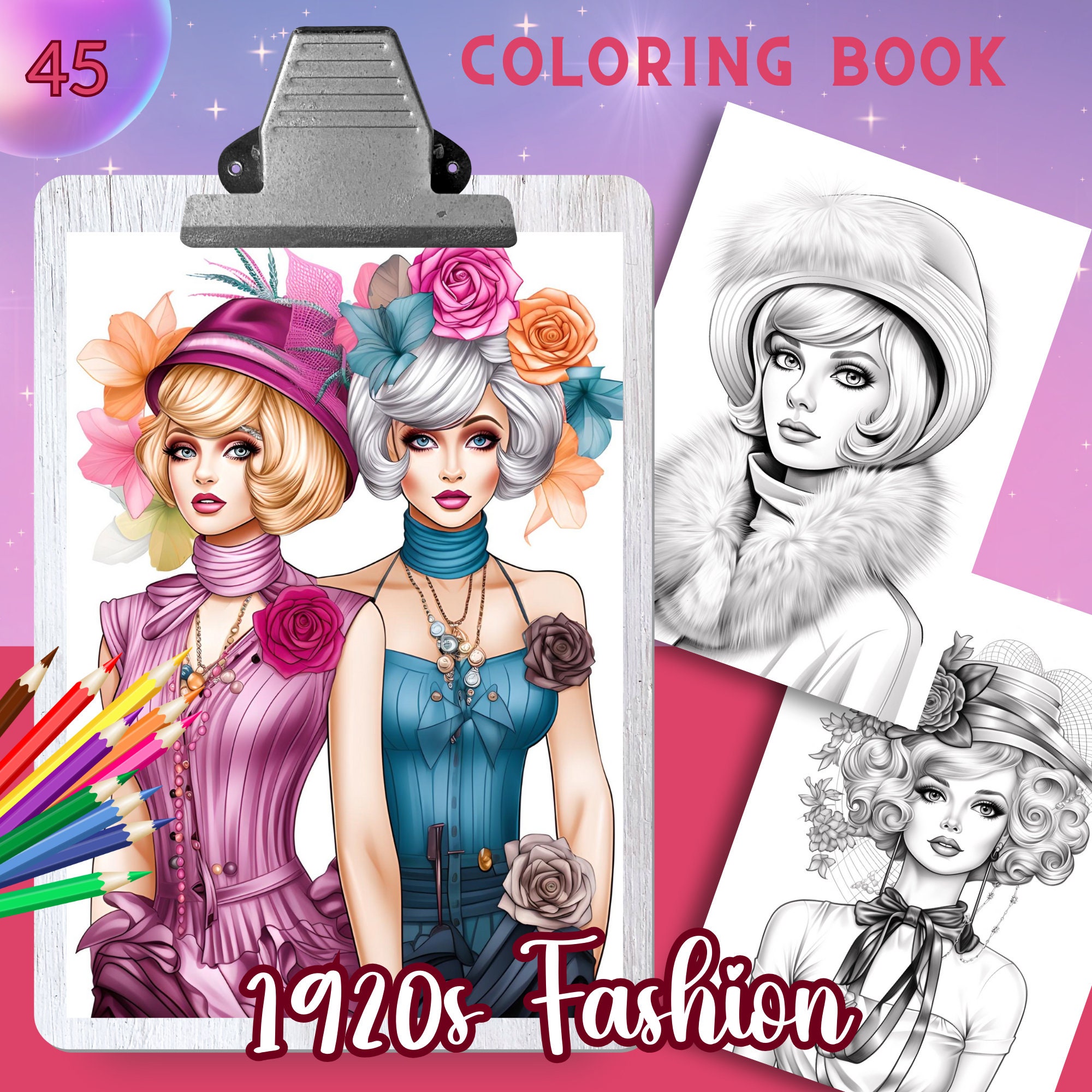 60s COLORING BOOK: THE GROOVY 1960s FASHION COLORING BOOK! (Paperback)