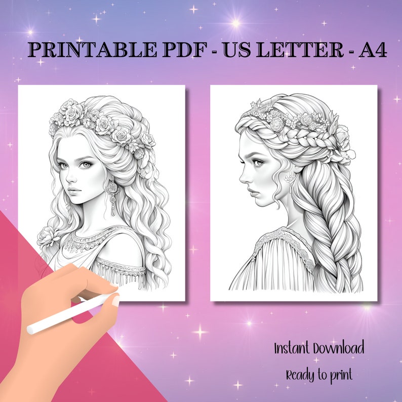 greek goddesses coloring pages