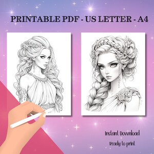 greek goddesses coloring pages