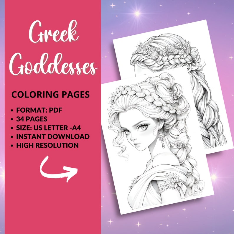 greek goddesses coloring pages