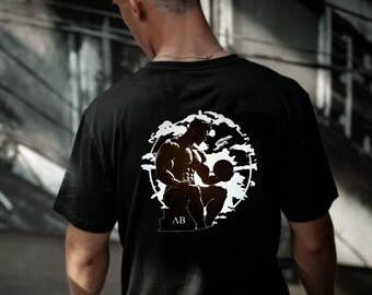 Gym Streetwear, Sport T-Shirt, Classic black Tshirt, God Design, Gift gym bro