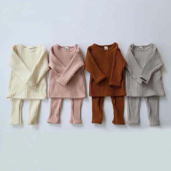 Spring Toddler Baby Clothes Sets Girls Boys Knit Sweater Top & Leggings  Pants, Pyjamas, Kids Thermal Underwear, Kids Clothing Sets 
